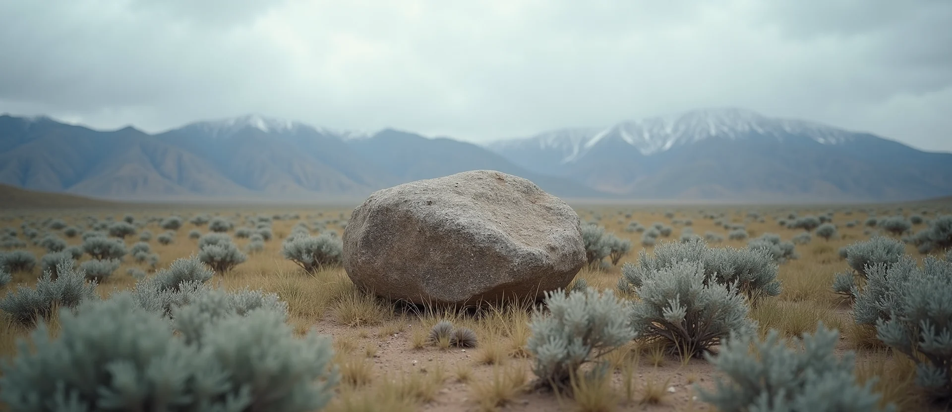Symbolizing Stability/Peak: A local Indian Paintbrush unshakable boulder. - AI Generated