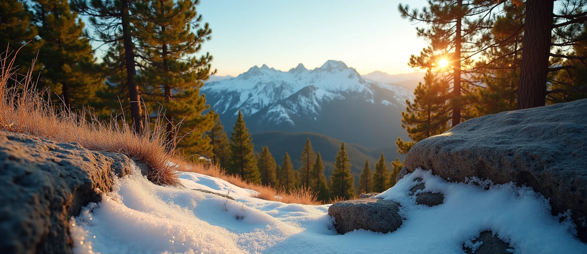 Symbolizing Identity/Local: A local Manzanita Sierra Nevada skyline. - AI Generated