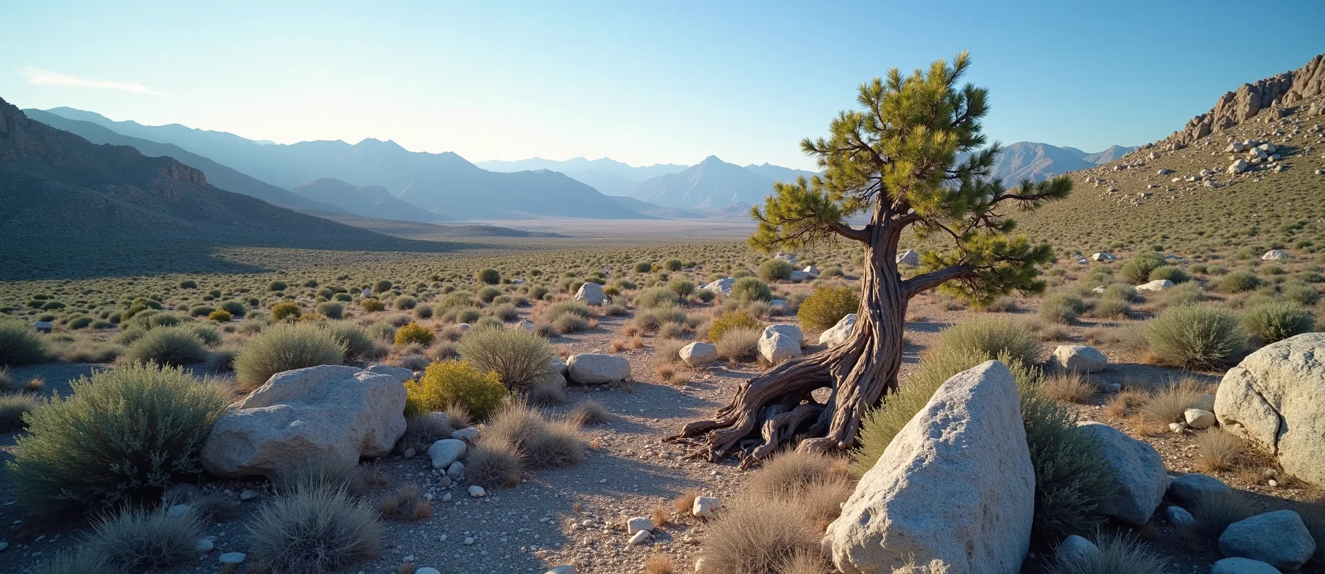 Symbolizing Growth/Resilience: A local Sagebrush (Artemisia tridentata) gnarled juniper roots. - AI Generated