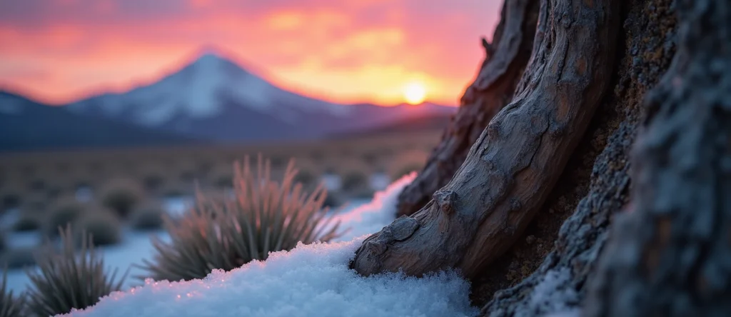Symbolizing Growth/Resilience: A local Sagebrush (Artemisia tridentata) sturdy weathered tree trunk. - AI Generated
