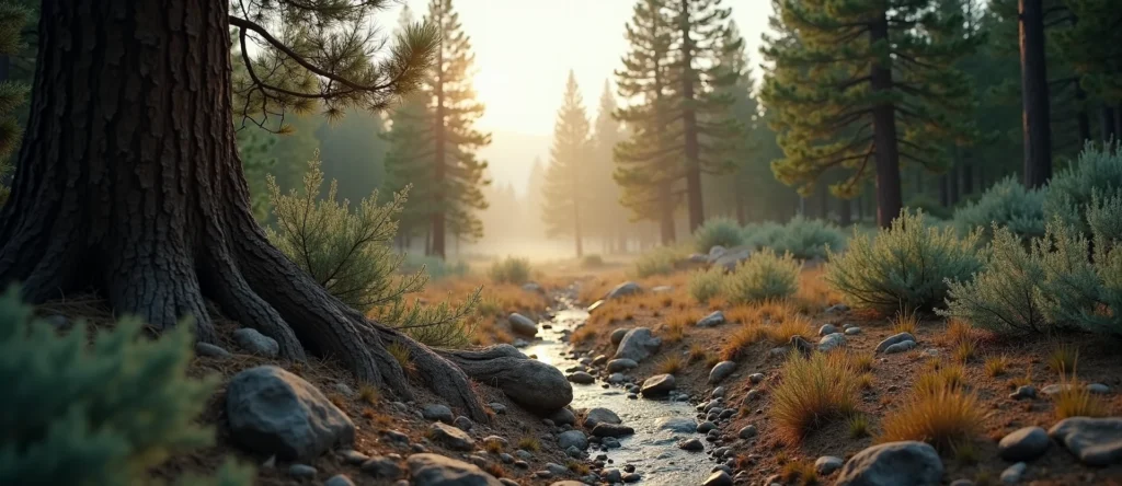 Symbolizing Identity/Local: A local Manzanita Washoe Valley floor. - AI Generated
