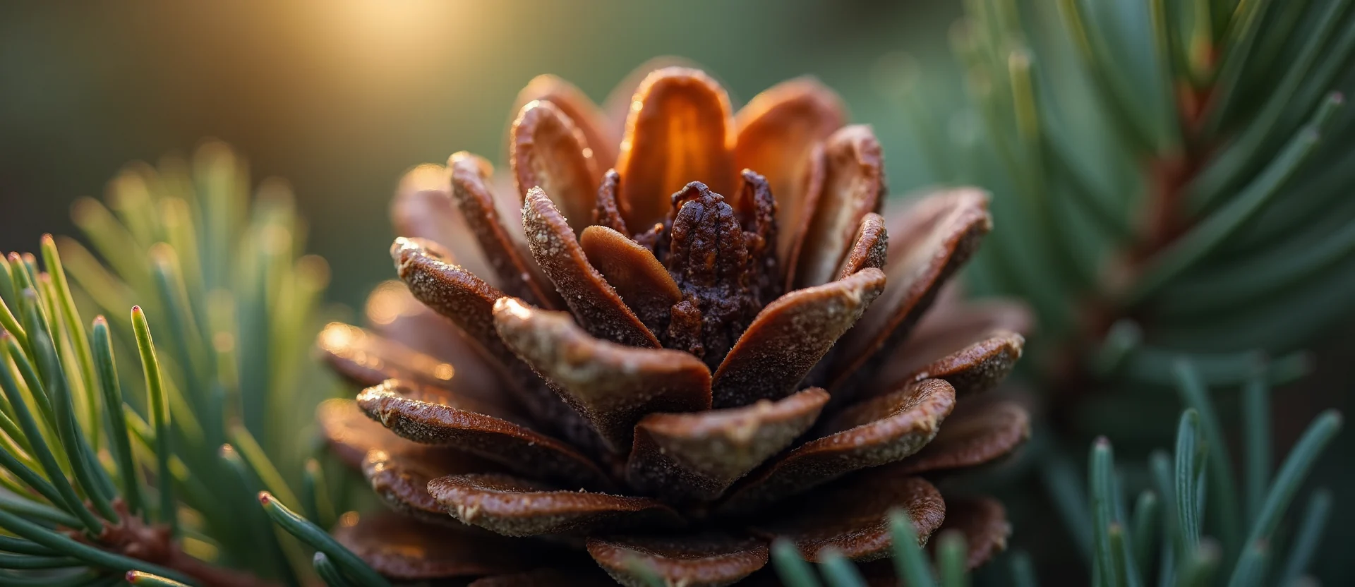 Symbolizing Seed/New Beginning: A local Ponderosa Pine opening pine cone. - AI Generated