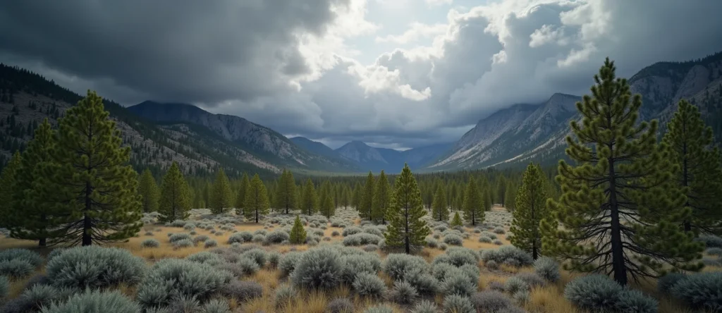 Symbolizing Growth/Resilience: A local Rabbitbrush thriving aspen grove. - AI Generated