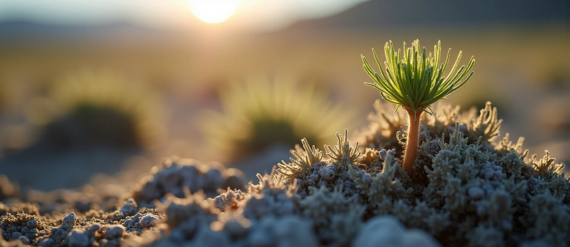 Symbolizing Seed/New Beginning: A local Sagebrush (Artemisia tridentata) sprouting sagebrush seedling. - AI Generated