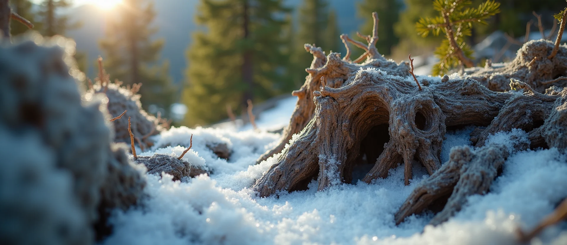 Symbolizing Growth/Resilience: A local Quaking Aspen gnarled juniper roots. - AI Generated