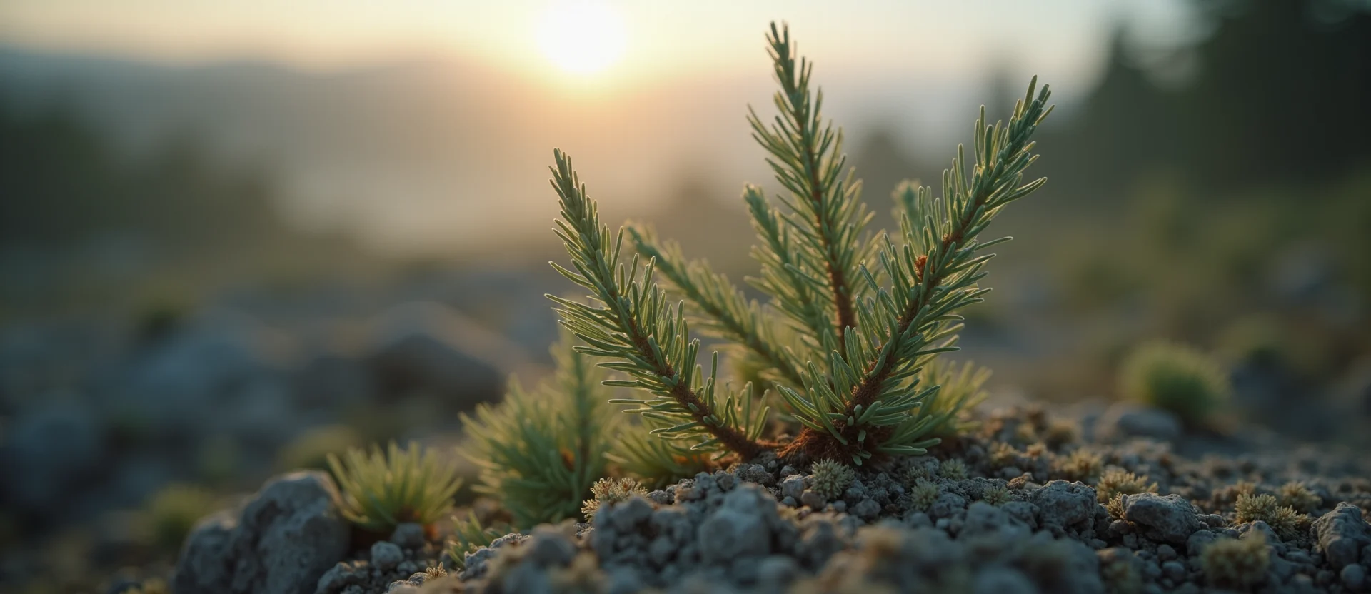Symbolizing Growth/Resilience: A local Rabbitbrush new branch reaching for the sky. - AI Generated