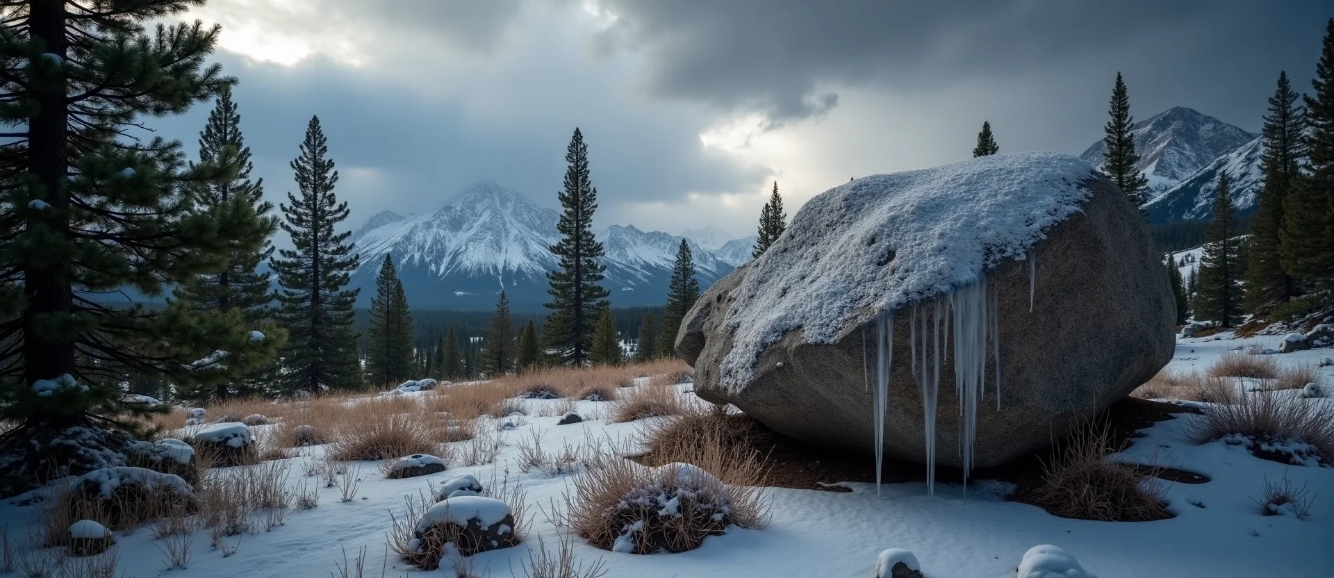 Symbolizing Stability/Peak: A local Sierra Juniper unshakable boulder. - AI Generated