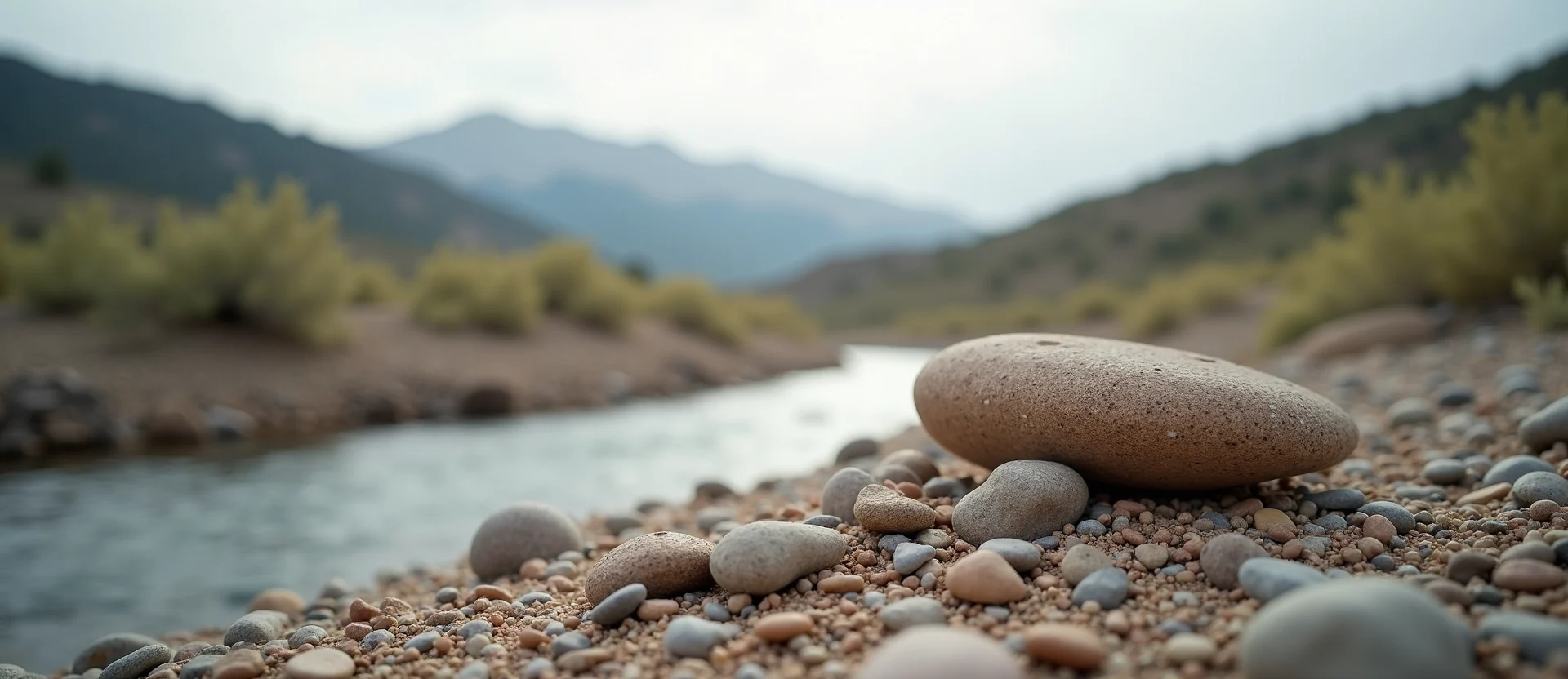 Symbolizing Flow/Cleansing: A local Desert Peach smooth Truckee river stones. - AI Generated
