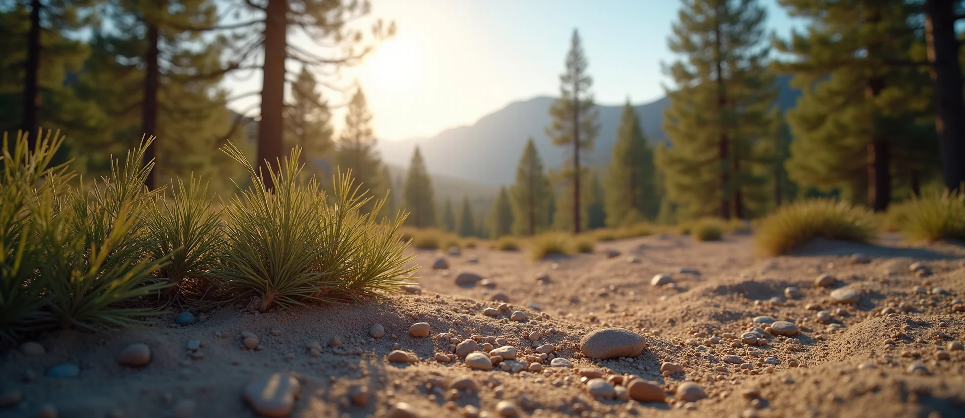 Symbolizing Growth/Resilience: A local Ponderosa Pine new branch reaching for the sky. - AI Generated