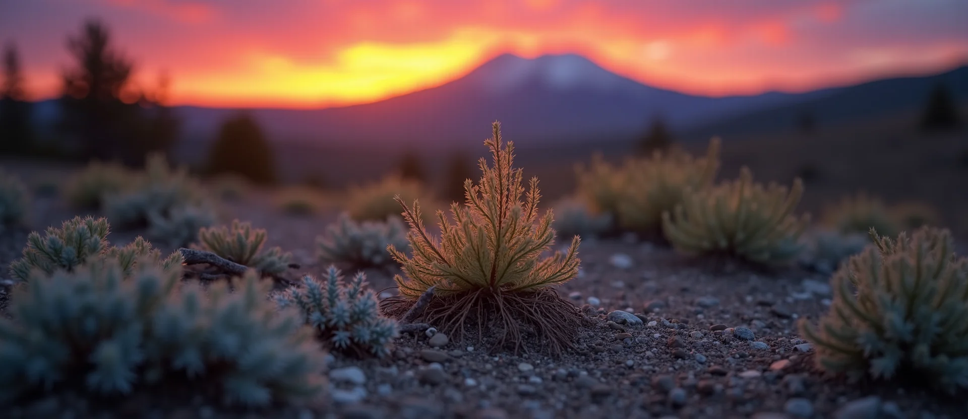 Symbolizing Seed/New Beginning: A local Manzanita sprouting sagebrush seedling. - AI Generated