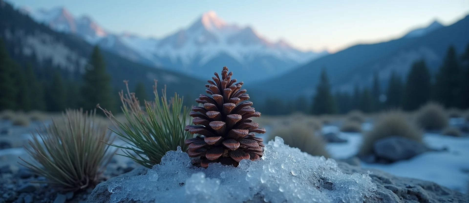 Symbolizing Seed/New Beginning: A local Mountain Mahogany opening pine cone. - AI Generated