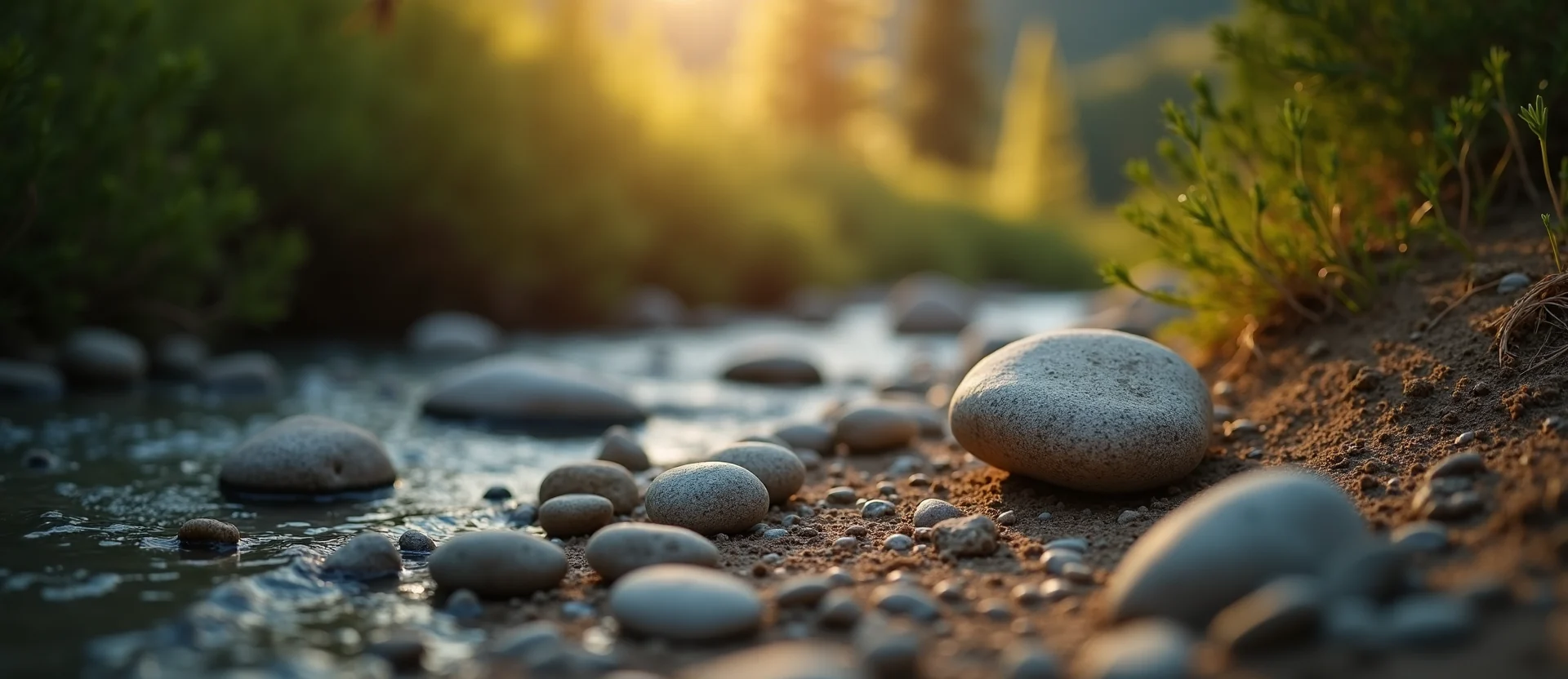 Symbolizing Flow/Cleansing: A local Desert Peach smooth Truckee river stones. - AI Generated