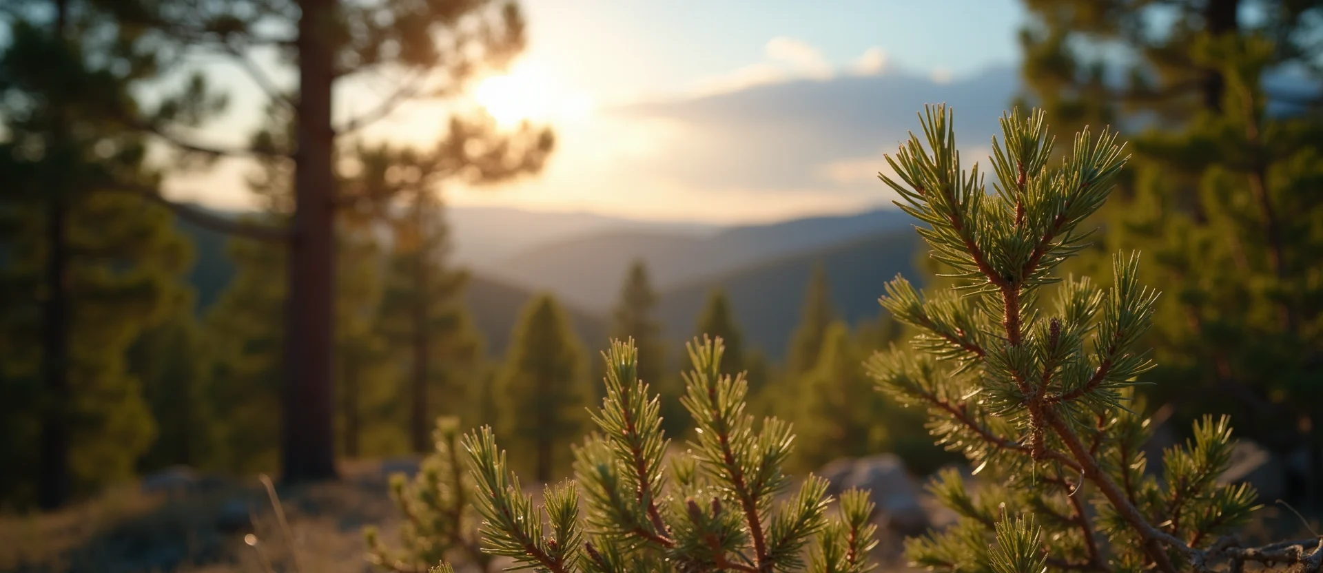 Symbolizing Stability/Peak: A local Sierra Juniper distant Sierra horizon. - AI Generated
