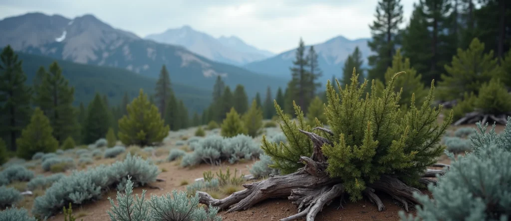 Symbolizing Growth/Resilience: A local Ponderosa Pine gnarled juniper roots. - AI Generated