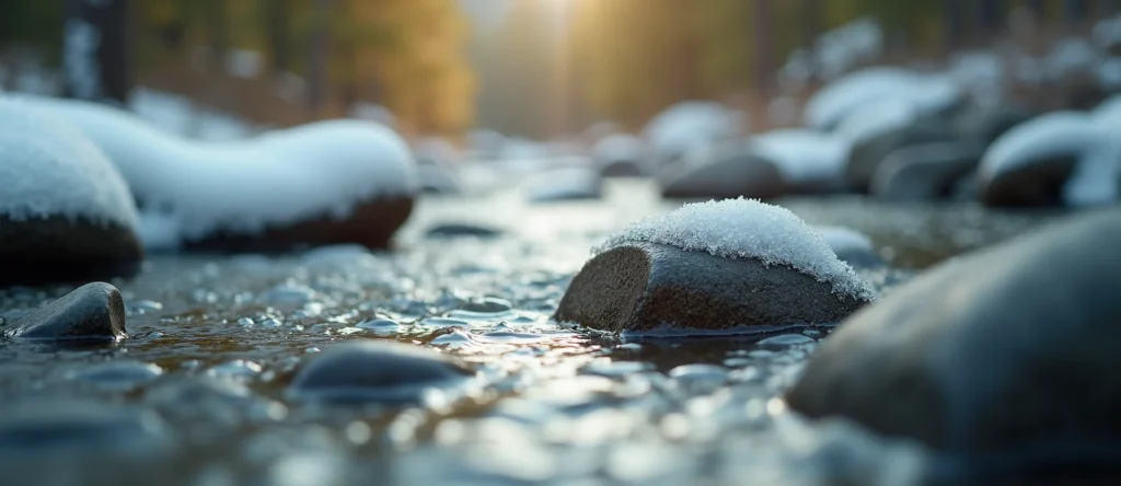Symbolizing Flow/Cleansing: A local Quaking Aspen smooth Truckee river stones. - AI Generated