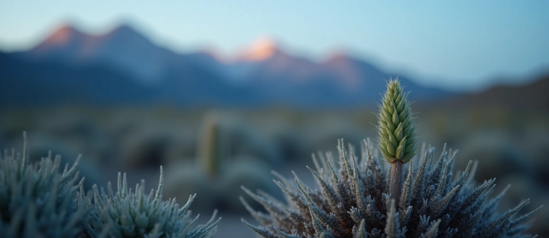 Symbolizing Seed/New Beginning: A local Indian Paintbrush sprouting sagebrush seedling. - AI Generated