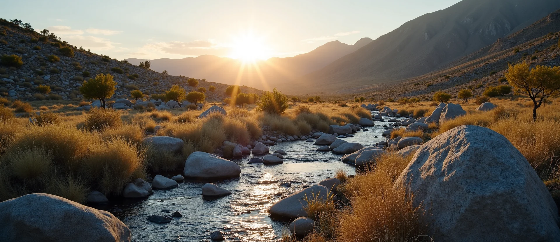 Symbolizing Flow/Cleansing: A local Bitterbrush smooth Truckee river stones. - AI Generated