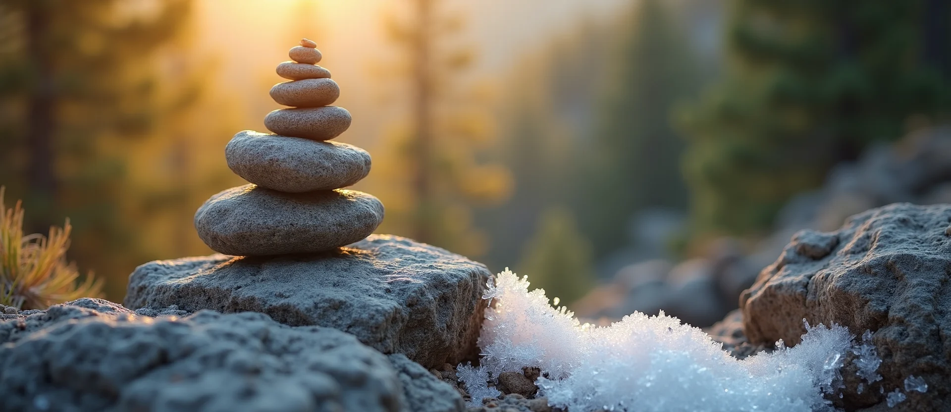 Symbolizing Stability/Peak: A local Manzanita ancient rock cairn. - AI Generated