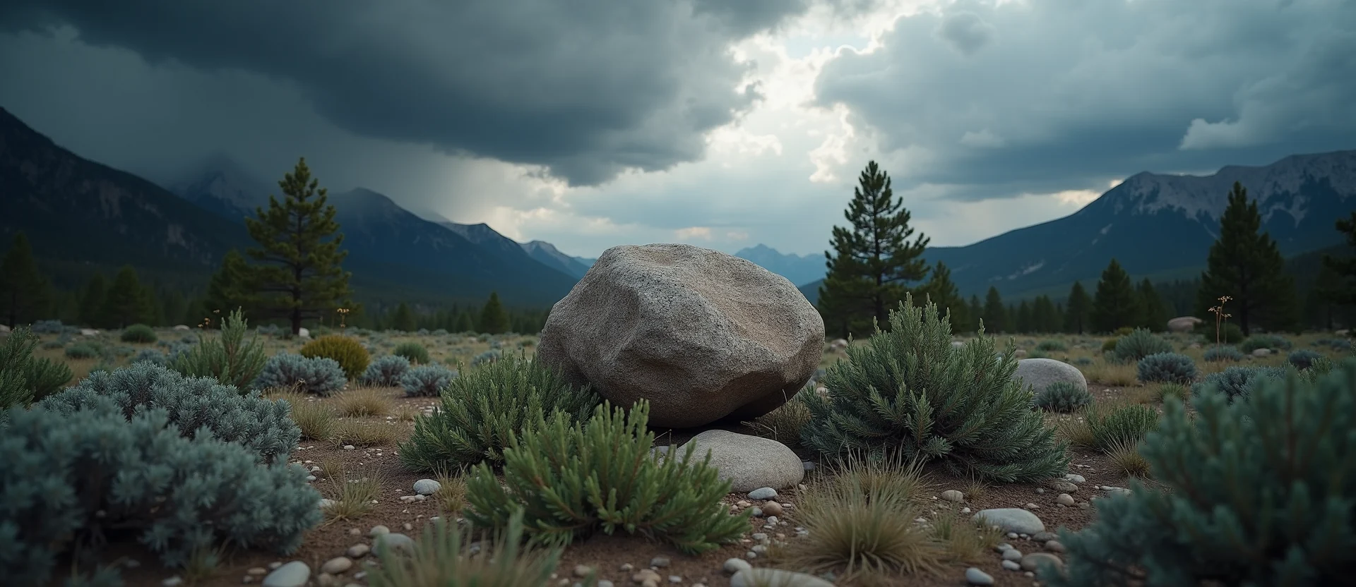 Symbolizing Stability/Peak: A local Manzanita unshakable boulder. - AI Generated