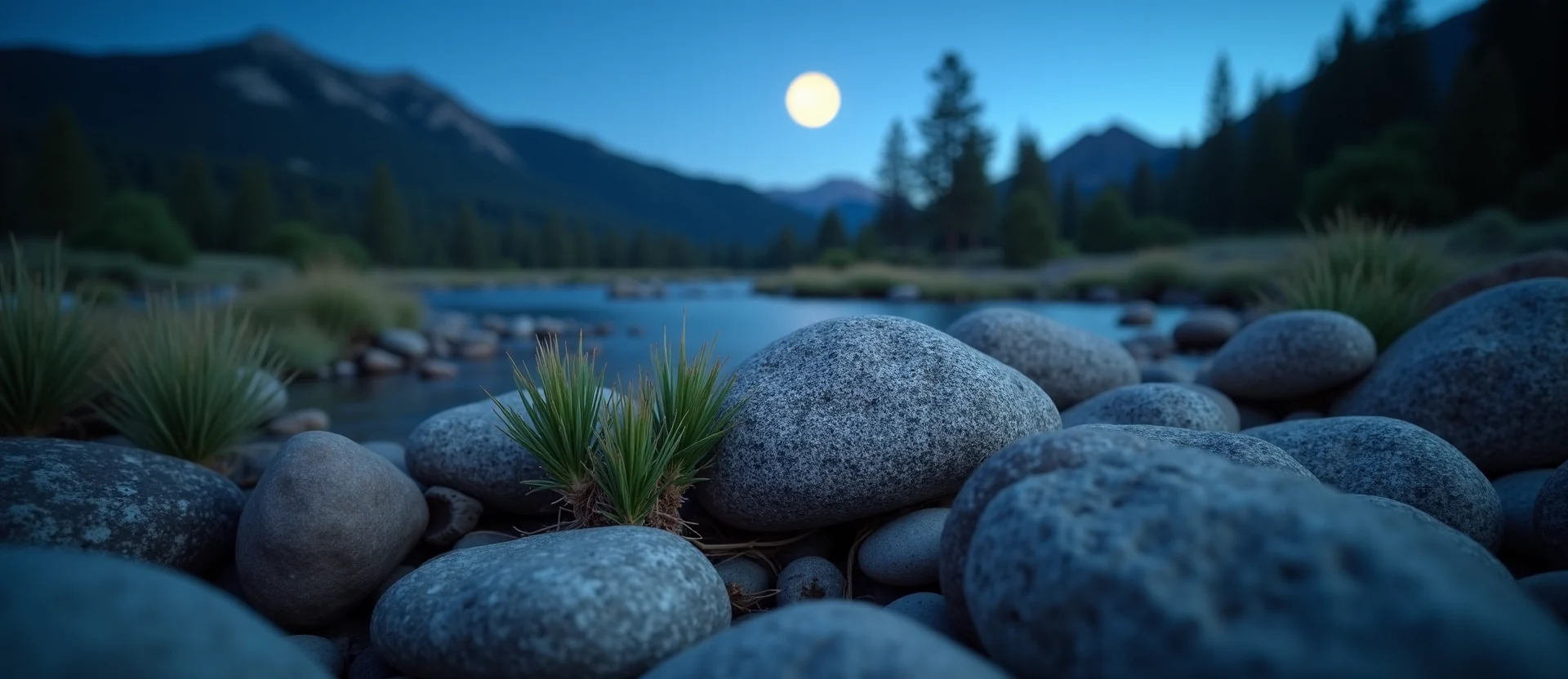Symbolizing Flow/Cleansing: A local Indian Paintbrush smooth Truckee river stones. - AI Generated