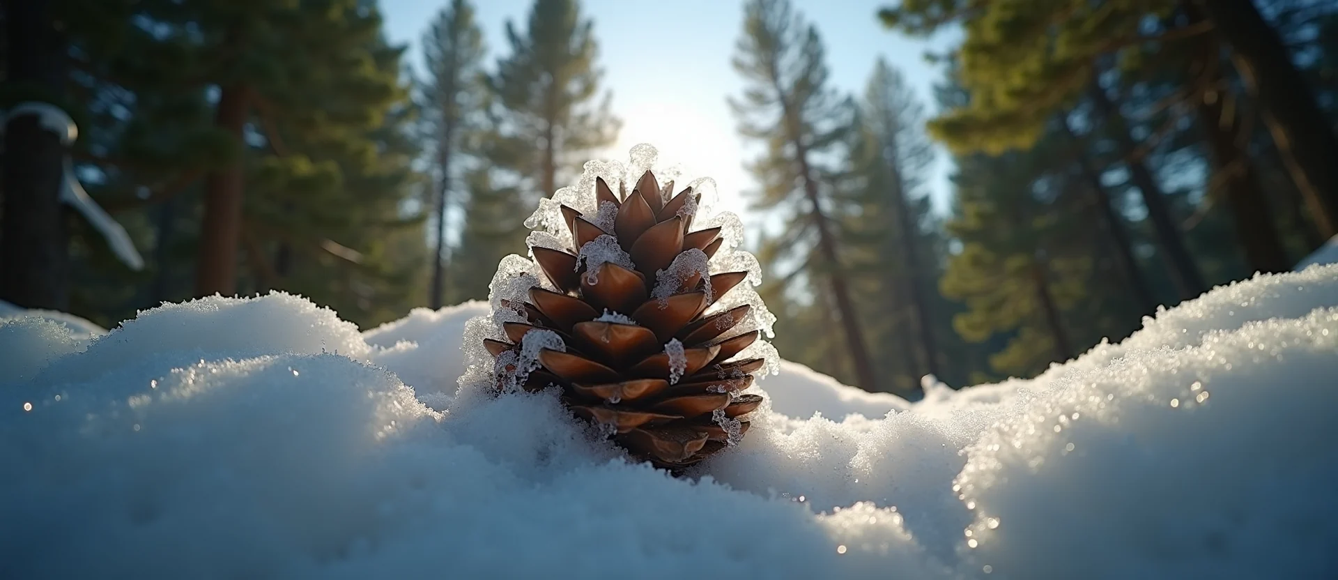Symbolizing Seed/New Beginning: A local Ponderosa Pine opening pine cone. - AI Generated