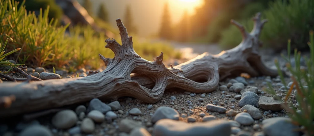 Symbolizing Growth/Resilience: A local Desert Peach gnarled juniper roots. - AI Generated