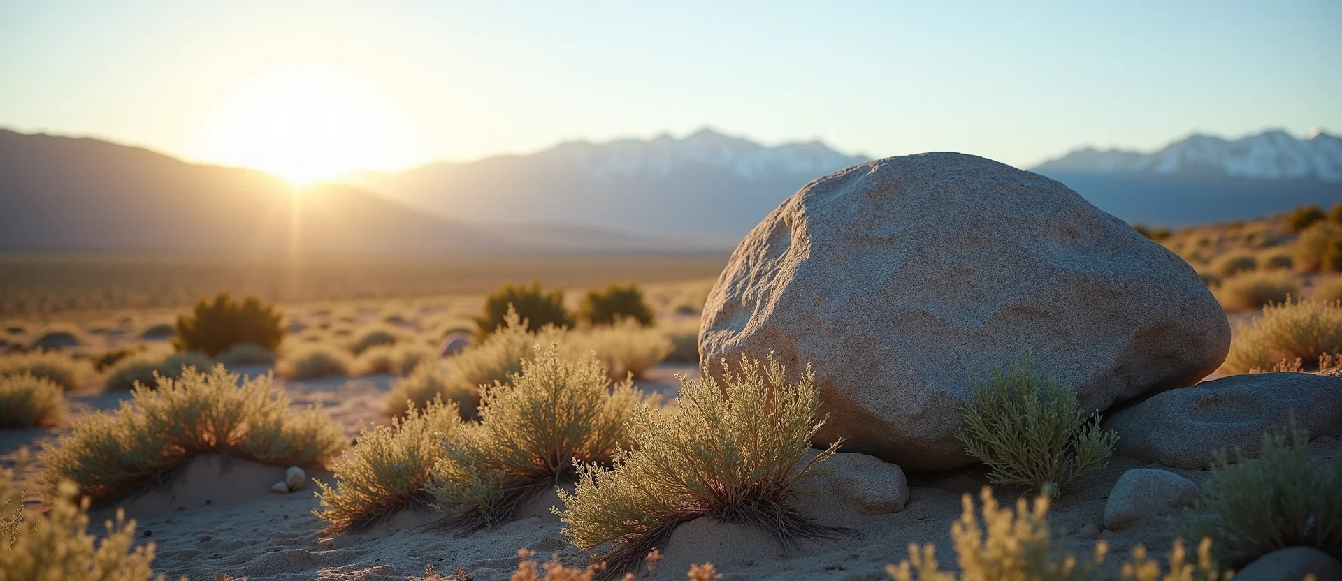 Symbolizing Stability/Peak: A local Sagebrush (Artemisia tridentata) unshakable boulder. - AI Generated