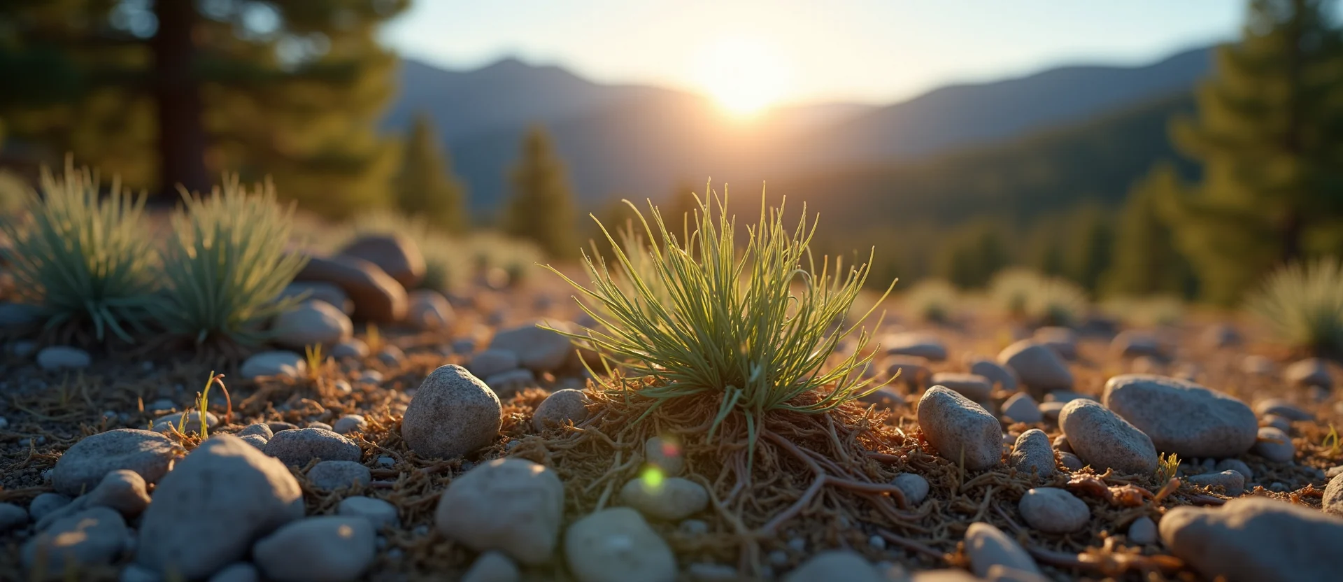 Symbolizing Seed/New Beginning: A local Manzanita sprouting sagebrush seedling. - AI Generated