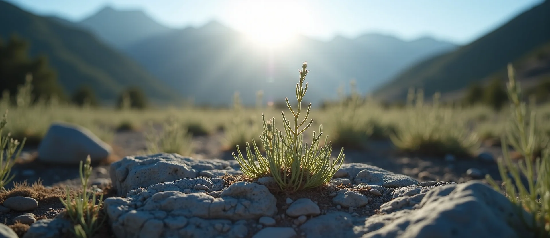 Symbolizing Seed/New Beginning: A local Sagebrush (Artemisia tridentata) sprouting sagebrush seedling. - AI Generated