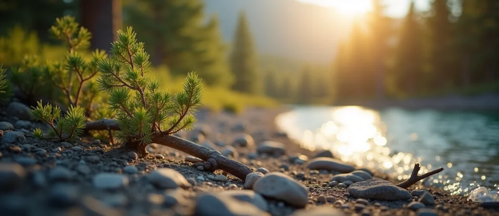 Symbolizing Growth/Resilience: A local Quaking Aspen new branch reaching for the sky. - AI Generated