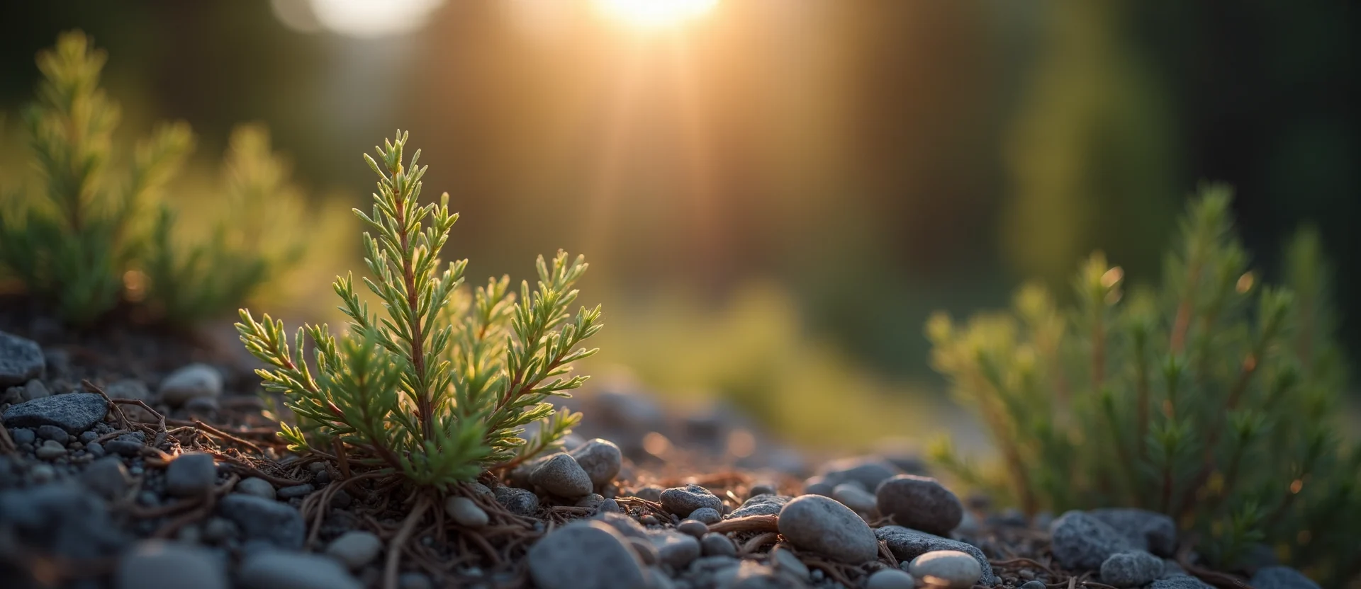 Symbolizing Seed/New Beginning: A local Mountain Mahogany sprouting sagebrush seedling. - AI Generated
