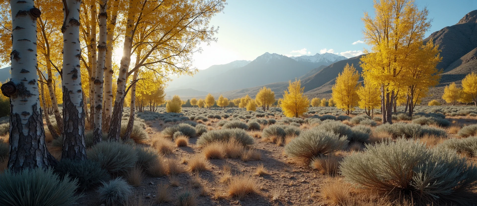 Symbolizing Growth/Resilience: A local Bitterbrush thriving aspen grove. - AI Generated