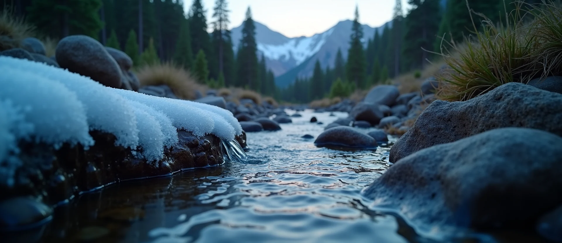 Symbolizing Flow/Cleansing: A local Manzanita babbling mountain creek. - AI Generated