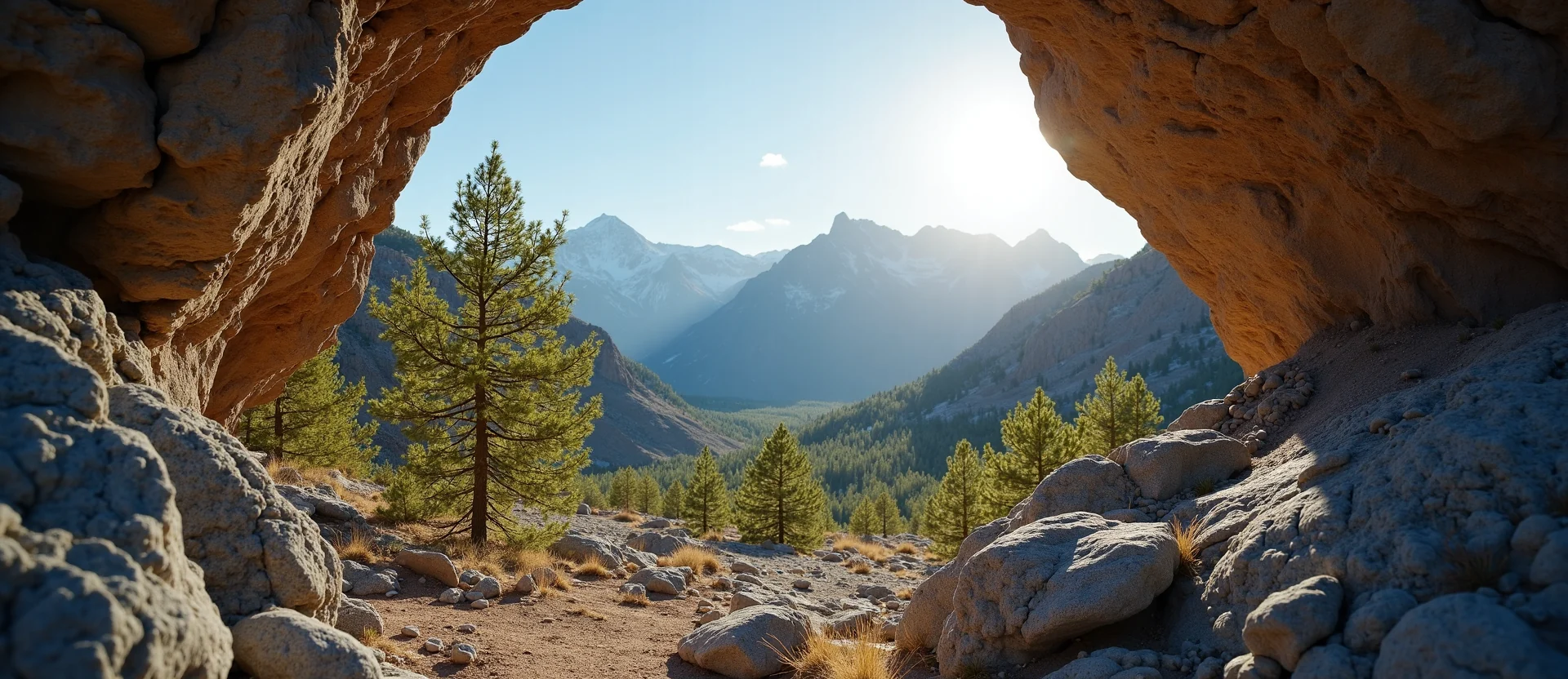 Symbolizing Growth/Resilience: A local Quaking Aspen tree growing out of a rock cleft. - AI Generated
