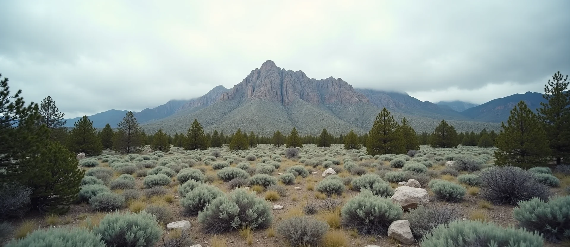 Symbolizing Stability/Peak: A local Ponderosa Pine solid mountain ridge. - AI Generated