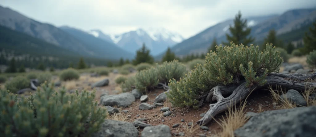 Symbolizing Growth/Resilience: A local Bitterbrush gnarled juniper roots. - AI Generated