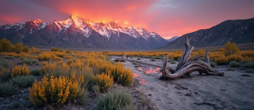 Symbolizing Growth/Resilience: A local Indian Paintbrush thriving aspen grove. - AI Generated