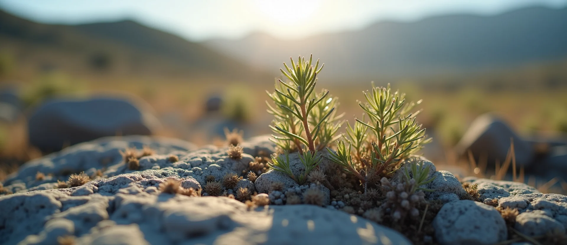 Symbolizing Seed/New Beginning: A local Sagebrush (Artemisia tridentata) sprouting sagebrush seedling. - AI Generated