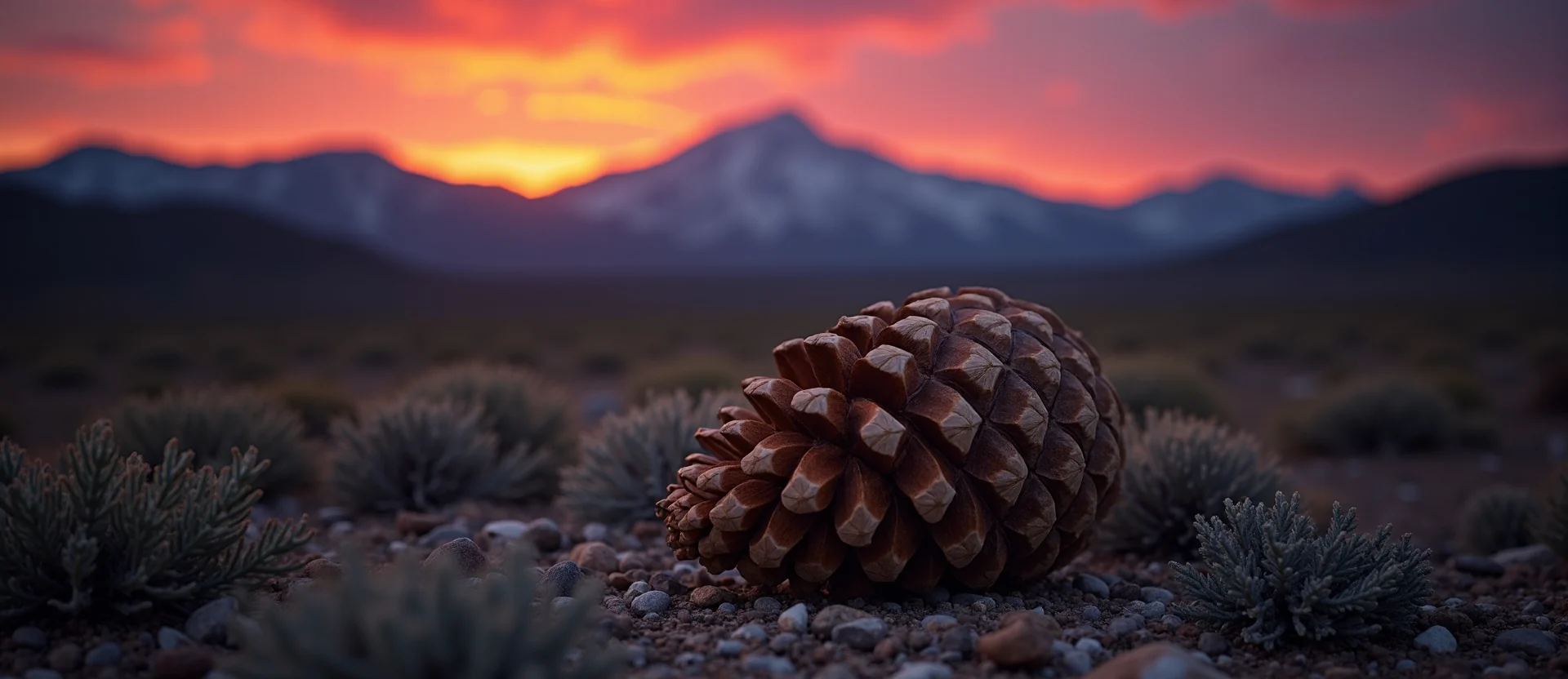 Symbolizing Seed/New Beginning: A local Manzanita opening pine cone. - AI Generated