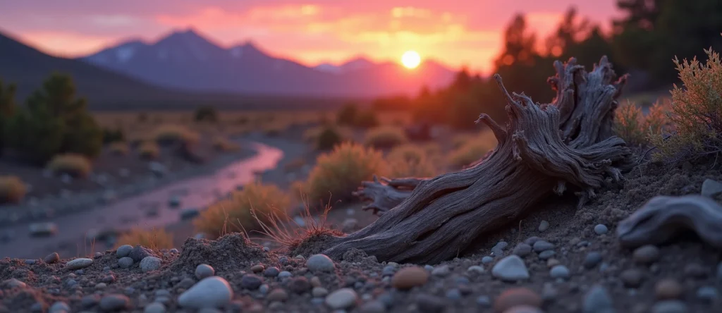 Symbolizing Growth/Resilience: A local Sagebrush (Artemisia tridentata) gnarled juniper roots. - AI Generated