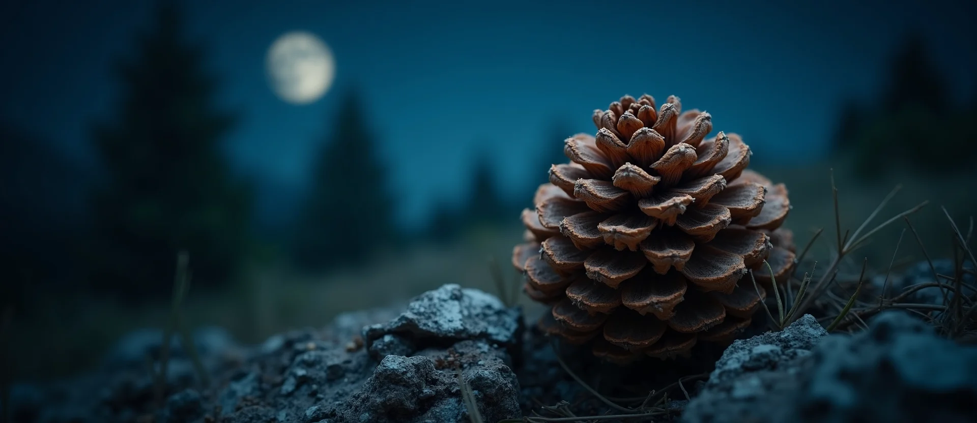 Symbolizing Seed/New Beginning: A local Ponderosa Pine opening pine cone. - AI Generated