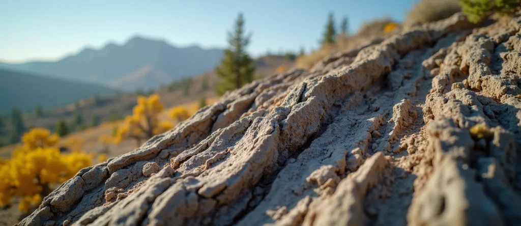 Symbolizing Stability/Peak: A local Indian Paintbrush solid mountain ridge. - AI Generated