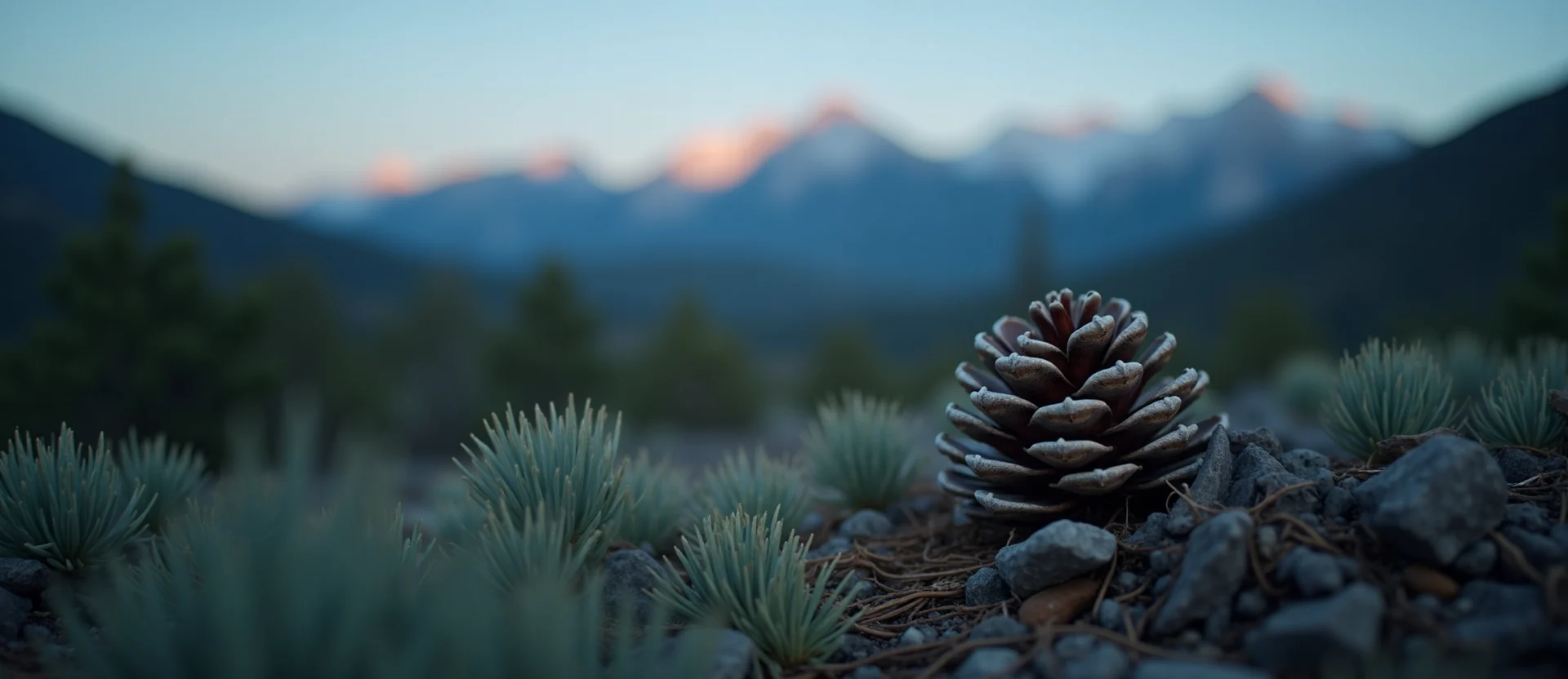 Symbolizing Seed/New Beginning: A local Bitterbrush opening pine cone. - AI Generated