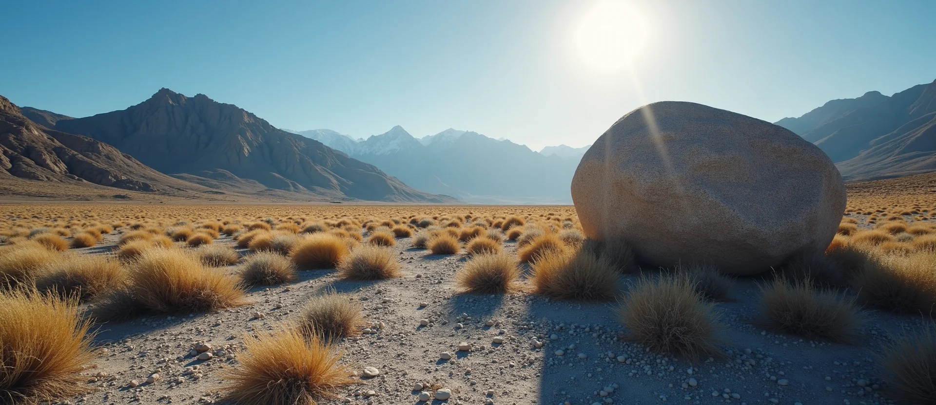 Symbolizing Stability/Peak: A local Bitterbrush unshakable boulder. - AI Generated