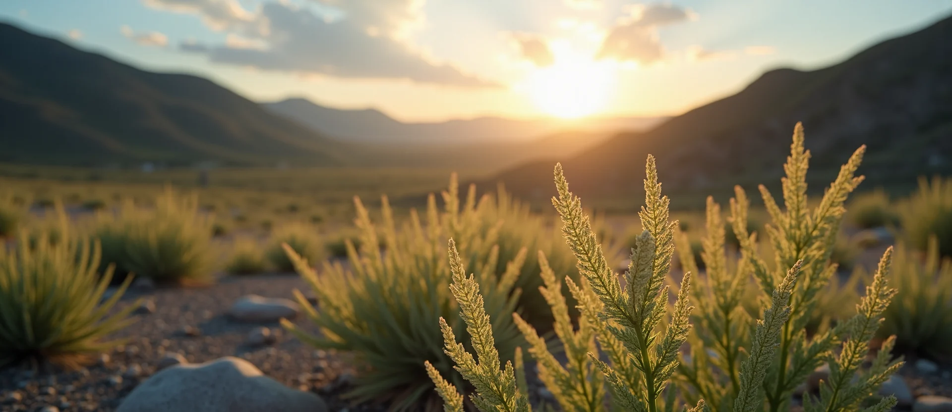 Symbolizing Identity/Local: A local Indian Paintbrush High Desert vista. - AI Generated