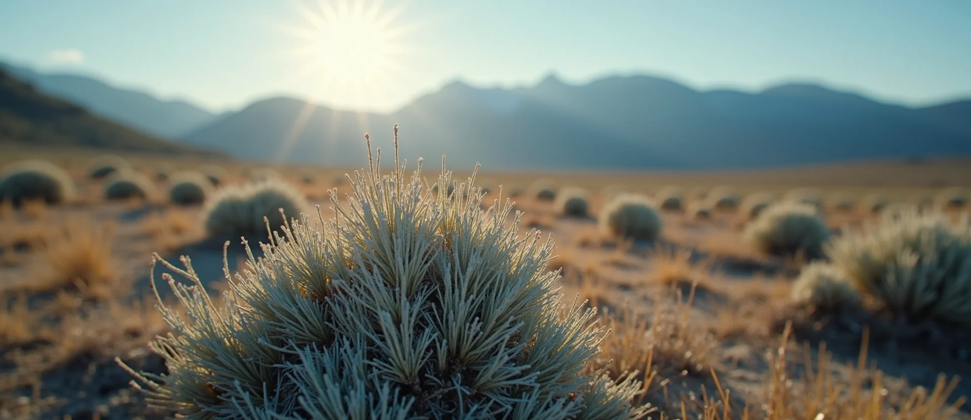 Symbolizing Identity/Local: A local Rabbitbrush Sierra Nevada skyline. - AI Generated