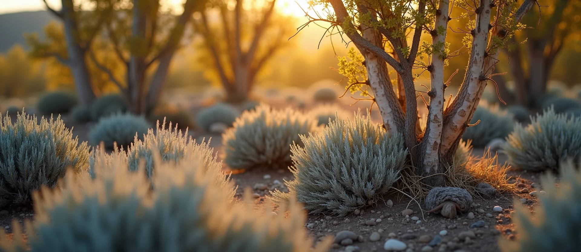 Symbolizing Growth/Resilience: A local Desert Peach thriving aspen grove. - AI Generated