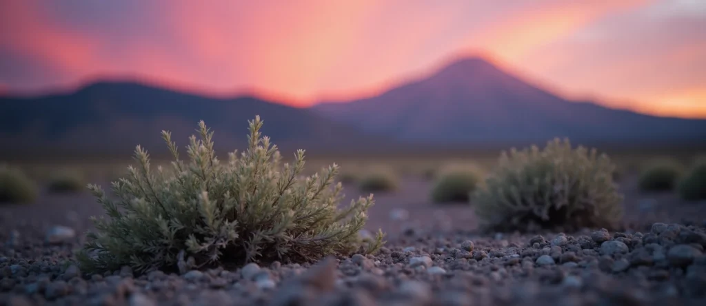 Symbolizing Identity/Local: A local Desert Peach Washoe Valley floor. - AI Generated