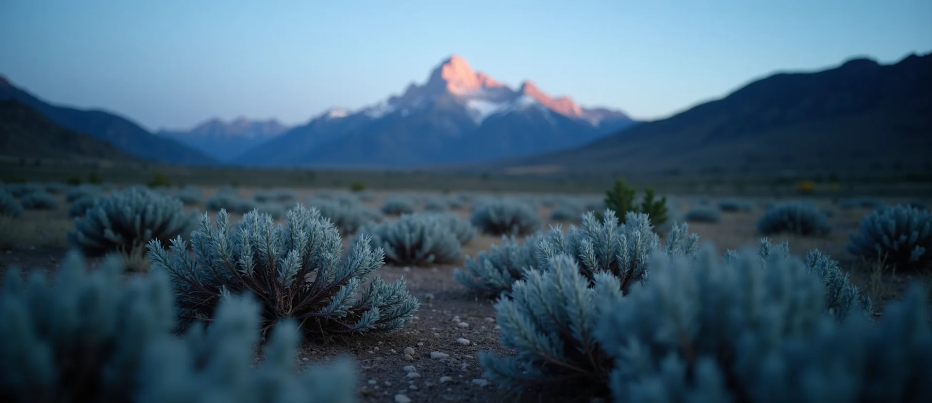 Symbolizing Identity/Local: A local Indian Paintbrush Sierra Nevada skyline. - AI Generated