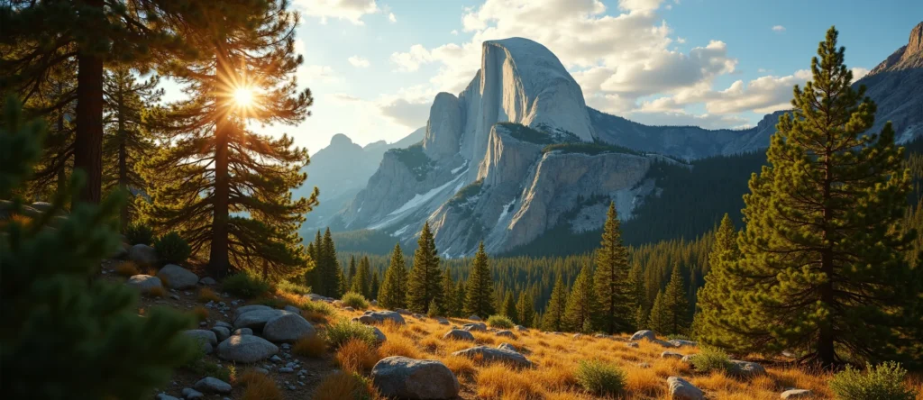 Symbolizing Stability/Peak: A local Desert Peach jagged granite peak. - AI Generated